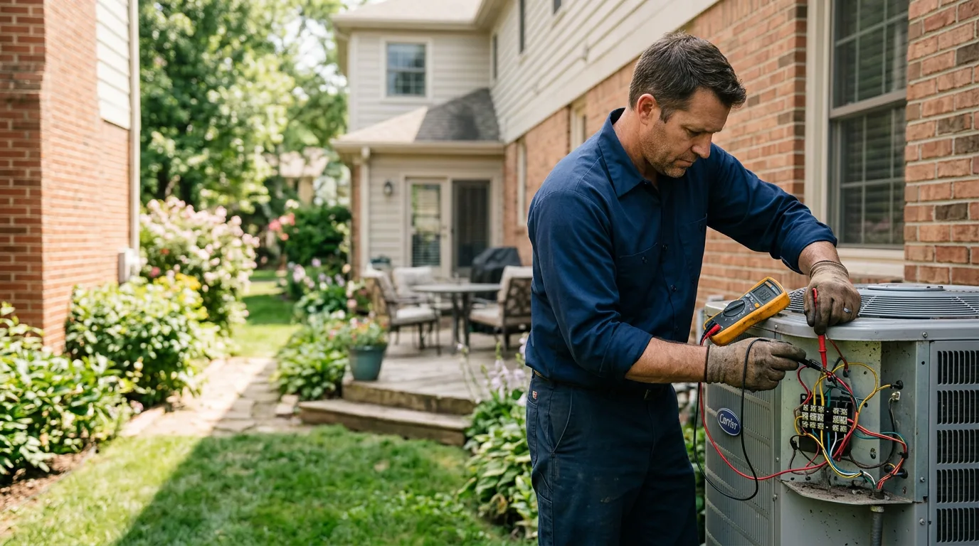 HVAC technician working near Castle Rock, CO